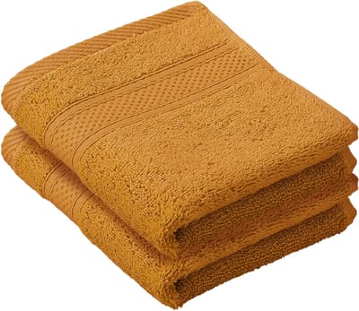 De Witte Lietaer Gastendoekje Stephanie Copper - 30 x 50 cm - 2 stuks - Oranje - Katoen
