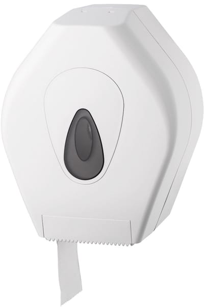PlastiQline Mini Jumboroldispenser Kunststof Wit – Wandmodel