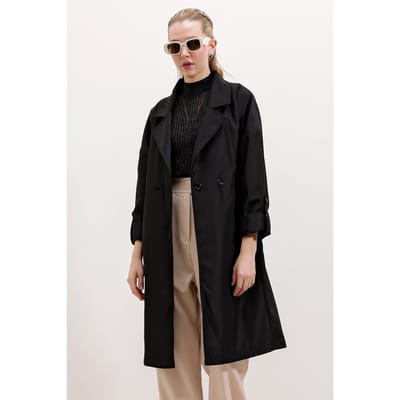 Gepolsterd Dubbelzijdig Trenchcoat