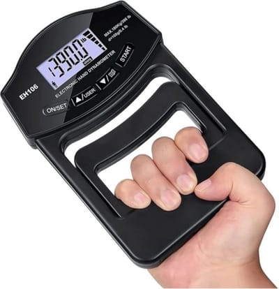 Digitale Handdynamometer Tot en Met 396Lbs/180Kg - Grip Sterkte Tester Meter - Usb en Batterij - Lcd-scherm Handgrip - Innovatief - Personal Records Bijhouden - Vingers Kracht Training - Hand Trainer