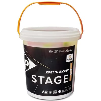 Lot van 60 tennisballen Dunlop stage 2