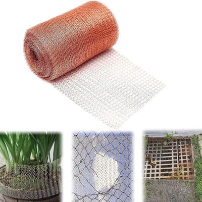 6m insectenbestendig koperen gaas - gebreide koperen gaasrol voor slakken en slakken - 5 inch breed - koperen gaas voor de tuin - beschermt tegen slakken, slakken, slangen - moestuin insectenbestendig gaas - gemakkelijk te snijden - roestbestendig
