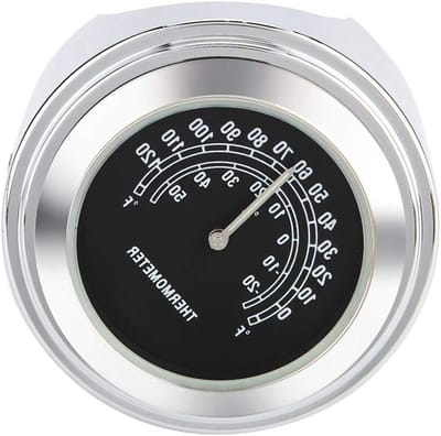 Stuurthermometer Motorfiets - Stuurmeter Temperatuur - Rijcomfort Verhoging - Gloeit in Donker - 22-25mm - Zwart