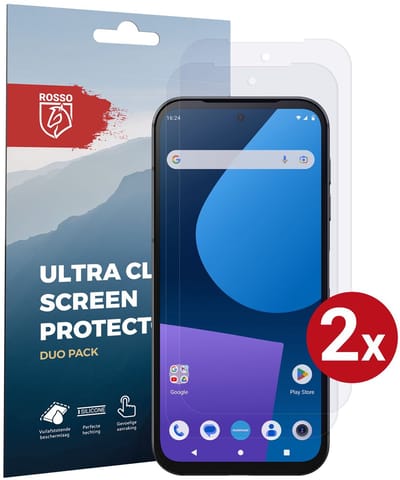 Rosso Screen Protector Geschikt voor FairPhone 5 | Ultra Clear Duo Pack | TPU Folie | Case Friendly Beschermfolie | 2 Stuks