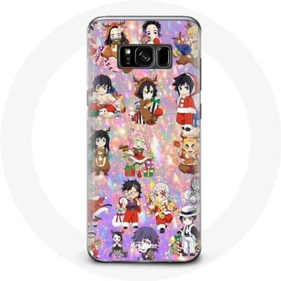 Coque pour Samsung Galaxy S8 Demon slayer merry christmas affiche le cadeau de noël