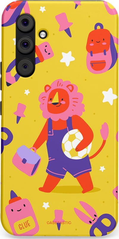 Casetastic hoesje geschikt voor Samsung Galaxy A54 (2023) 5G - Dubbellaagse bescherming - Krachtige lessen - Fashion Case - Goud Koraal