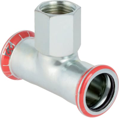 Geberit Mapress T stuk verzinkt verlopend bidr 15mm 1/2 15mm