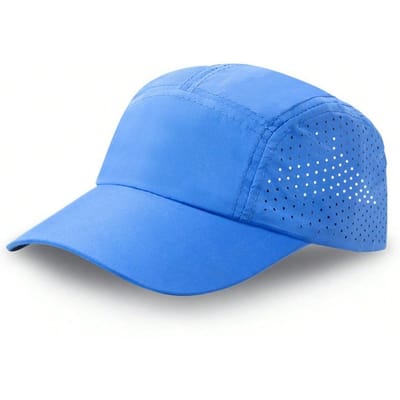 Casquette de sport, casquette de baseball respirante à séchage rapide pour l'été, casquette de baseball décontractée, casquette fine pour la course en extérieur bleu