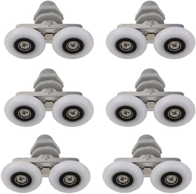 Dailygoods - 6 Rollen Douchecabine Wielen voor Schuifdeuren, 23 mm