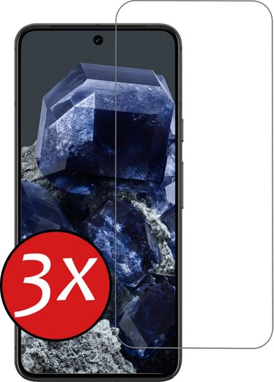 Screenprotector - 3 Stuks - Geschikt voor Google Pixel 8 - Extra Sterk - Beschermglas - Gehard Glas - Tempered Glass - Screen Protector