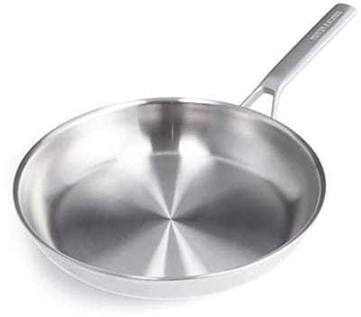 Koekenpan - Steelpan - Koken op inductie - Tri-Ply constructie - 30 cm - Zilverkleurig