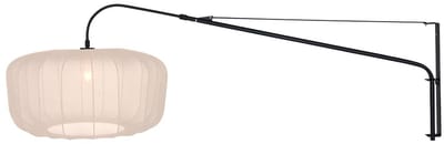 Wandlamp zwart metaal & textiel 2574ZW + K41931S Elegant Classy trendy, draaibaar, kantelbaar en uitschuifbaar binnen - merknaam Steinhauer