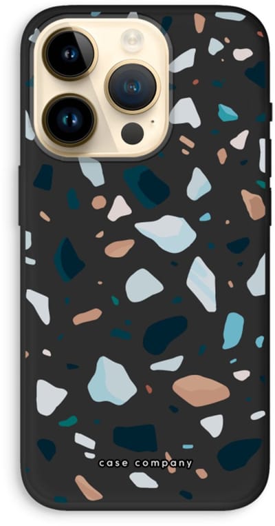 Case Company® - Hoesje geschikt voor iPhone 14 Pro hoesje - Terrazzo N°13 - Biologisch Afbreekbaar Telefoonhoesje - Bescherming alle Kanten en Schermrand