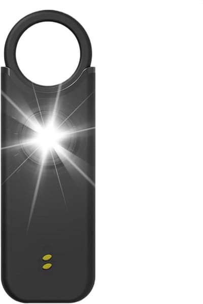 Persoonlijk Alarm - Veiligheidssirene Sleutelhanger - Zelfverdediging Onderweg - 135dB Geluidsniveau - 9.5 x 4.7 cm - Zwart
