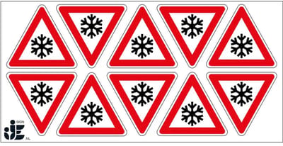 Sneeuw sticker - J36 | 5 cm - 10 stuks per vel