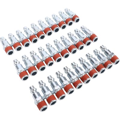 30 Stuks Industriële Luchtkoppeling 1/4 Inch NPT Schroefdraad Buitenkant Snelkoppeling Pneumatische Plug Luchtslang Fitting voor I M D Type Koppeling