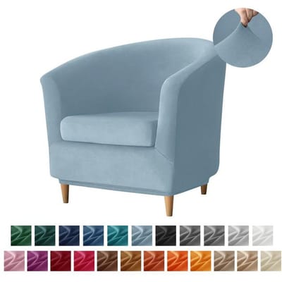 Split Velvet Club Tub Fauteuils Stoelhoezen Stretch Effen Kleur Sofa Hoes Sofa Bankhoes Voor Bar Met Zittinghoes