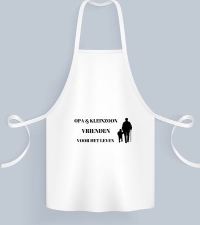 Akyol - opa en kleinzoon vrienden voor het leven Keukenschort - Vriend - opa/kleinzoon - opa cadeautjes - cadeau - kado - geschenk - kleinzoon verjaardag - kleinzoon artikelen - 82 bij 71 cm