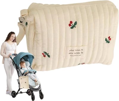 Kinderwagen Organizer - Wandelwagen Tas - Baby Spullen Dragen - Meerlaagse Opslag - 25x17x10cm - C