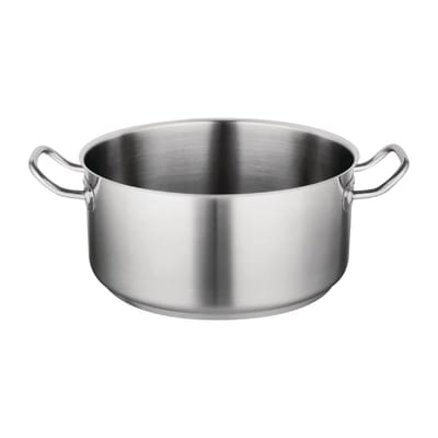 RVS Kookpan Laag Model - 13 Liter - Vogue T187 - Horeca & Professioneel