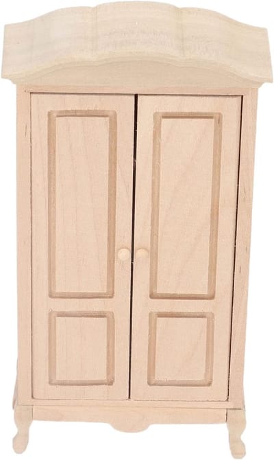 Miniatuurkast Poppenhuis - Houten Meubelstuk - Decoratie Kamer - Schaal 1:12 - 17 x 10 x 5 cm - Houtkleur