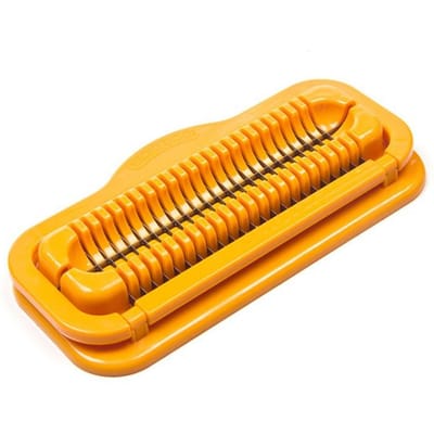 Bananensnijder Roestvrij Staal Multifunctionele Hondensnijder Worstsnijder Groente Aardbei Plakjes Keukengereedschap yellow