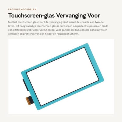Touchscreen-glas Vervanging Lite - Digitizer - Voorste Paneel - Professioneel - ABS - Installatie Vereist