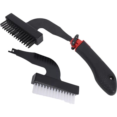 Jeu de brosses pour scie sabre Tête de brosse en nylon et en fil métallique avec poignée de scie sabre pour le nettoyage de la maison