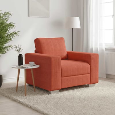 vidaXL - Sofastoel - Rood - Oranje - 100x77x82 - cm - Corduroy - Stof