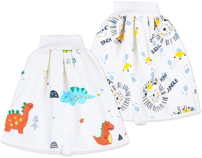 NTHProducts - Training Broekjes - Potty Training - Comfortabel en ademend - 1-4 jaar - Katoen en leer - Geschikt voor jongens - 2 stuks