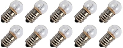 Signaallamp E14 12V 3W - 250 mAh - 10 stuks - G18 Gloeilamp Ø18mm - 35mm - 2500K - Dimbaar