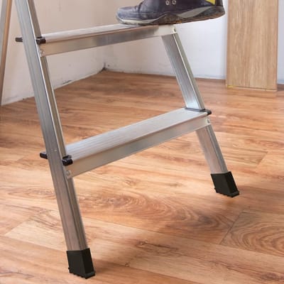 Dailygoods- Laddervoeten 4 Stuks - Rubber Antislip Vervangend - Duurzaam - Goede Grip - Slijtvast - Afmetingen 6,3x2,4x3,6 cm - Ladderkappen