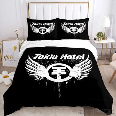 Tokio Hotel Beddengoed Set Eenpersoons Twin Dekbedovertrek Set HD Dekbedovertrek voor Kinderen Beddengoed Sets Beddengoed Slaapkamer Decor Baby 120x150cm