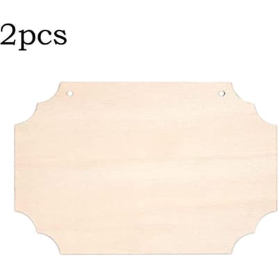 2 STuks Onafgewerkte Houten Ambachten Blanks Rechthoekige Houten Ornamenten Plaquettes Houten Bord Voor DIY Hangende Decoraties