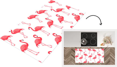 Keukenloper - Loper keuken - Patroon - Flamingo - Vogel - 120x60 cm - Keukenloper vinyl
