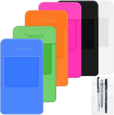 Pocket Beschermers - Pen Houders - Kantoor Organisatie - Waterbestendig PVC - 6 Stuks - Multicolor