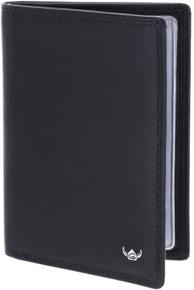 Golden Head Leren identiteitskaarthoesje Polo RFID Protect Ausweisetui 4430 Schwarz zwart