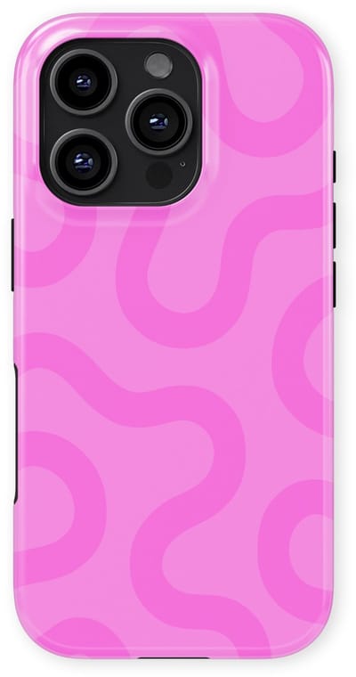DripCase Motion Flow Tough Hoesje geschikt voor iPhone 16 Pro | Backcover met Mag | Trendy Design | Valbescherming | Bubble Waves