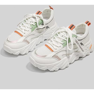 Papa Schoenen Dames Lente Nieuw Dikkere Zool Verhogend Veelzijdige Sportschoenen Ins Trendy Casual Schoenen 40 white