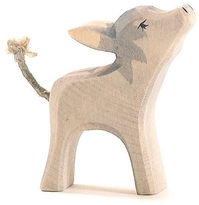 Ostheimer houten speelfiguur Ezel, klein, kop hoog - 11206