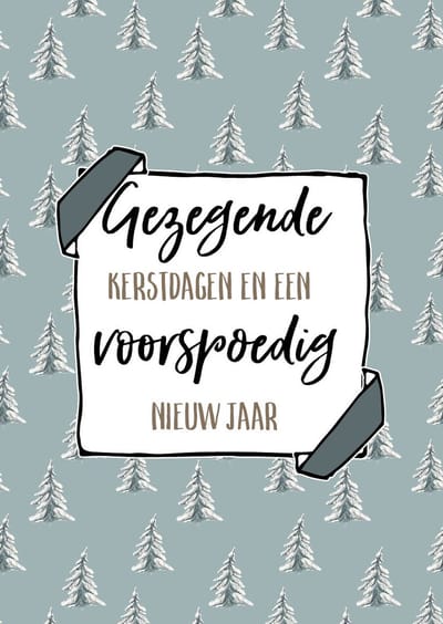 Kerstkaart 'Vrede op aarde' ' 12 stuks met envelop