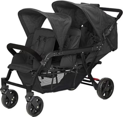 Familidoo Kinderwagen 3 Plaatsen Lidoo H3E + Ergondrive Full Black