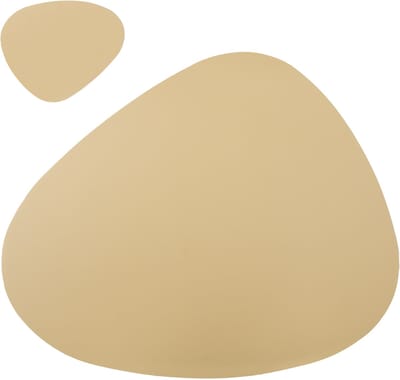 Krumble Placemat en onderzetter - Design placemat set met onderzetter - PU leer - Goud