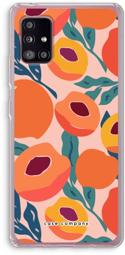 Case Company® - Hoesje geschikt voor Samsung Galaxy A51 5G hoesje - Perzik - Soft Cover Telefoonhoesje - Bescherming aan alle Kanten en Schermrand
