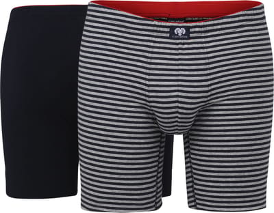 Ceceba heren boxer extra lang (2-pack) - donkerblauw gestreept