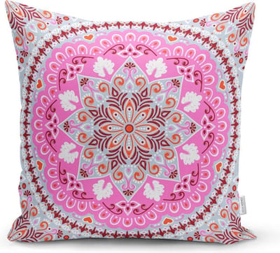 Zethome - Mandala Kussenhoes 43x43 cm - Dubbelzijdig Geprint - Soft Touch – Pillow Cover - Vierkant - Ritssluiting Weggewerkt
