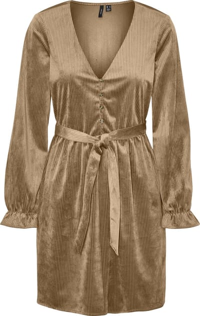 VERO MODA - VMLINDA L/S BUTTON SHORT DRESS WVN EXP - Dames - Mini jurken