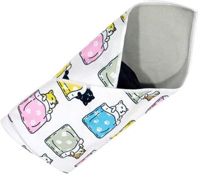 Kattenverzorging Wikkel - Katten Swaddle - Veilig Verzorgen - Zelfklevende Verstelbare Stof - 50 x 50 cm - Grijs