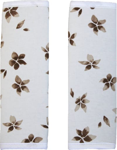 Gordelbeschermer Kind - Set 2 stuks - Bloemen Bruin