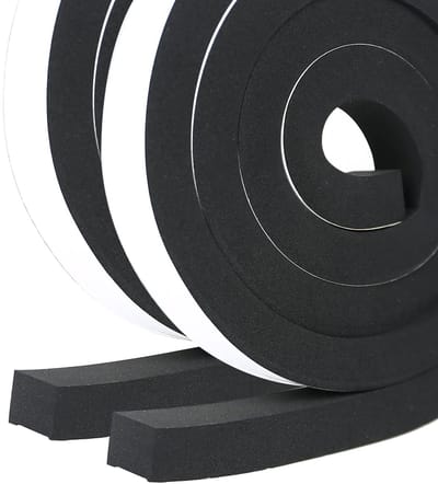 ONF3 - Afdichtingstape - Zelfklevend - Geluidsisolatie - 12 mm x 4 m - Rubber - Voor Deuren en Ramen - Afdichting